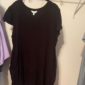 Time and Tru Women's Black Tunic Top